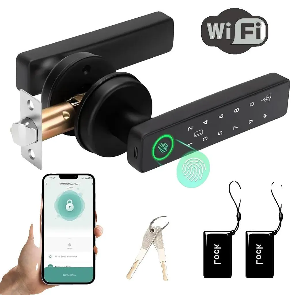 Verrou de porte connecté Wi-Fi Tuya : sécurité intelligente sans clé