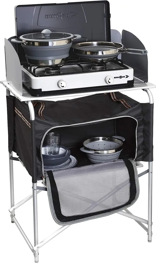 Meuble de cuisine de camping pliable Brunner avec rangement intégré