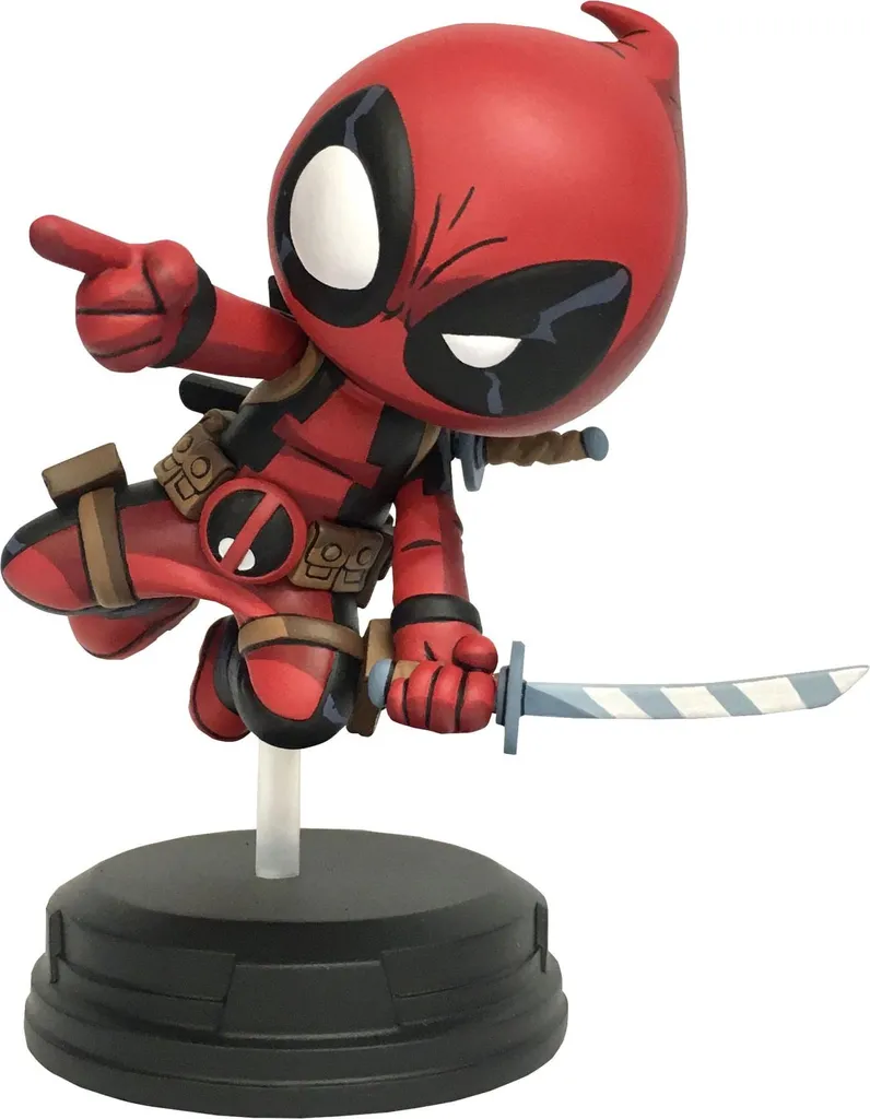 Figurine Deadpool 18 cm Statue Animée Marvel pour Collectionneur Fan de BD