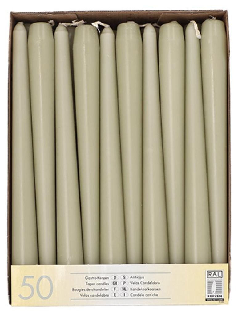50 Leuchterkerzen Ø 2,2 cm · 25 cm farngrün Produktbild 