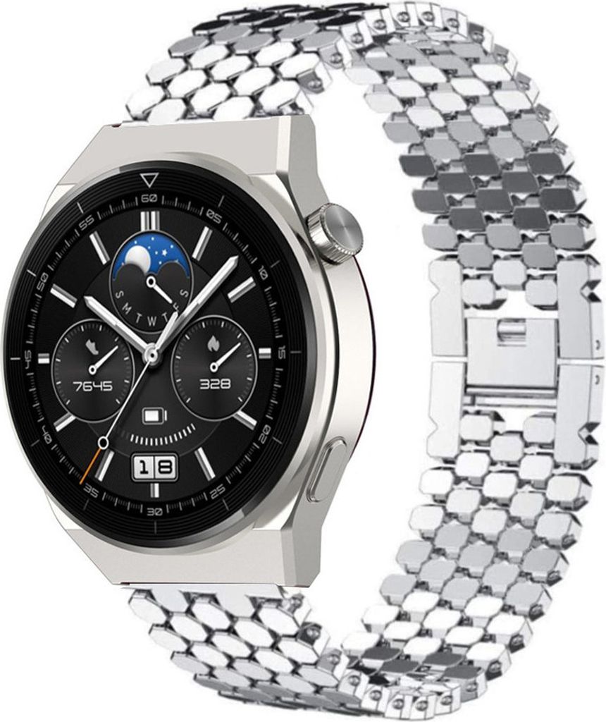 Strap-it Gliederarmband - Kompatibel mit Huawei Watch GT Produktbild 