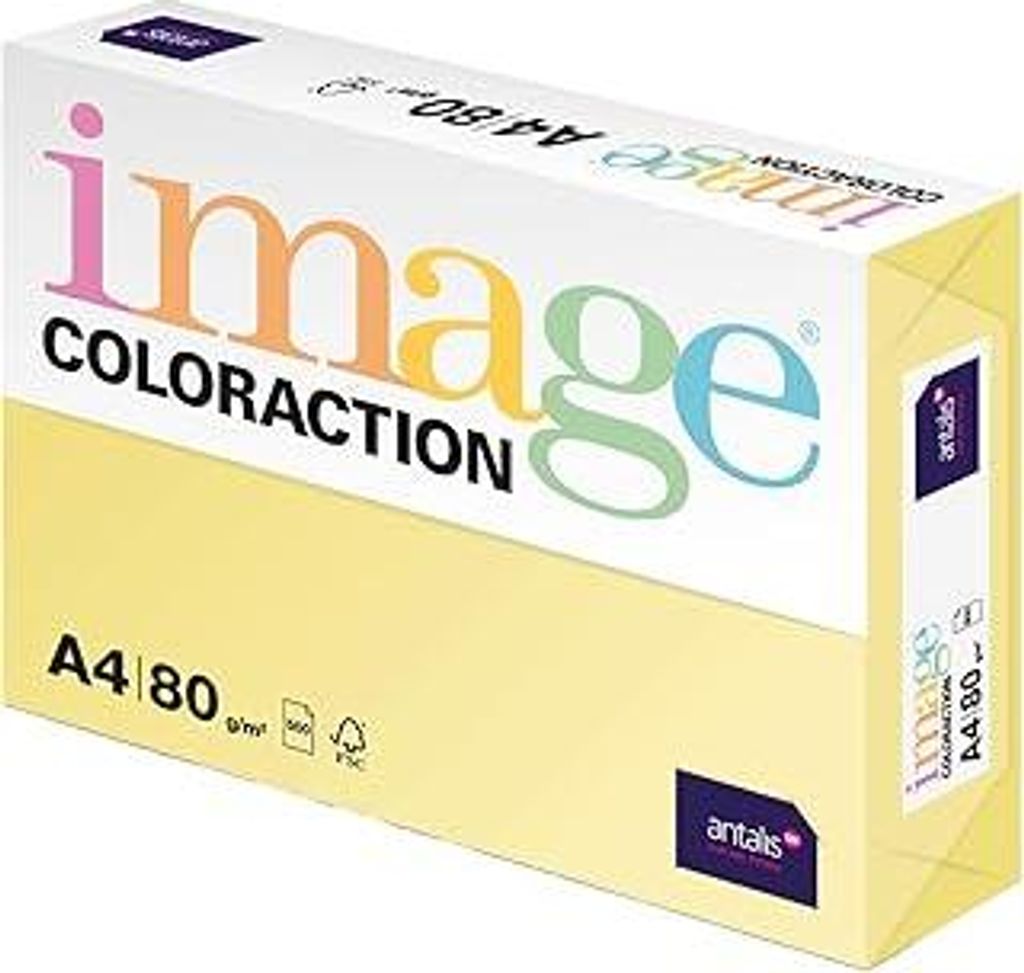 Image Coloraction Desert - farbiges Kopierpapier - DIN A4, 210 x 297 mm, 80 g/m² - buntes, holzfreies Druckerpapier für Kopierer - 500 Blatt - Gelb
