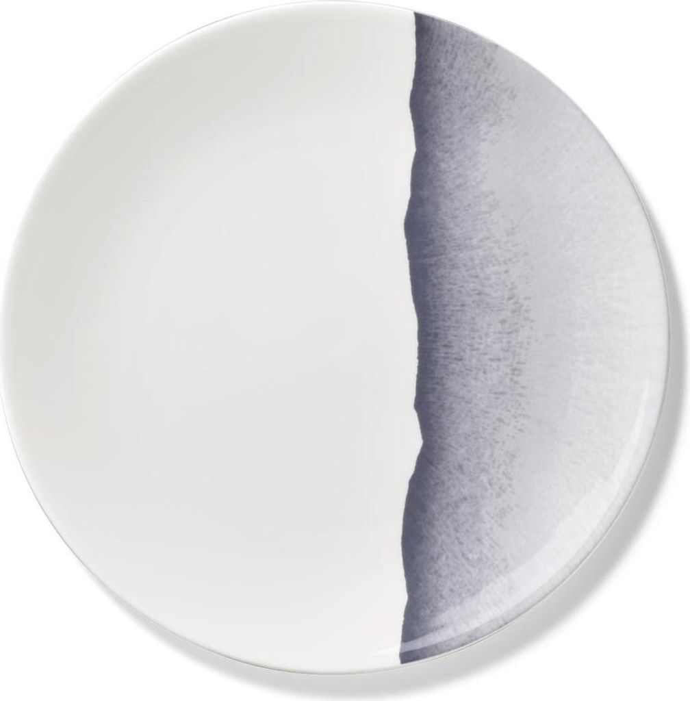 Teller flach 28 cm Silhouette Anthrazit Fine Bone