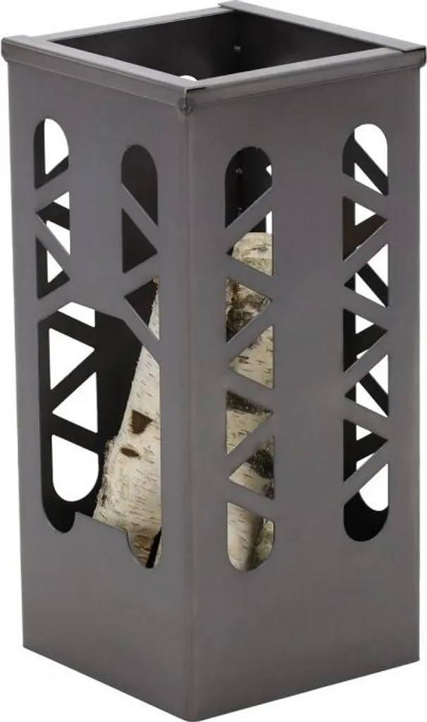 Cheminée de jardin carrée TANANA 28x28x60 cm en acier noir robuste
