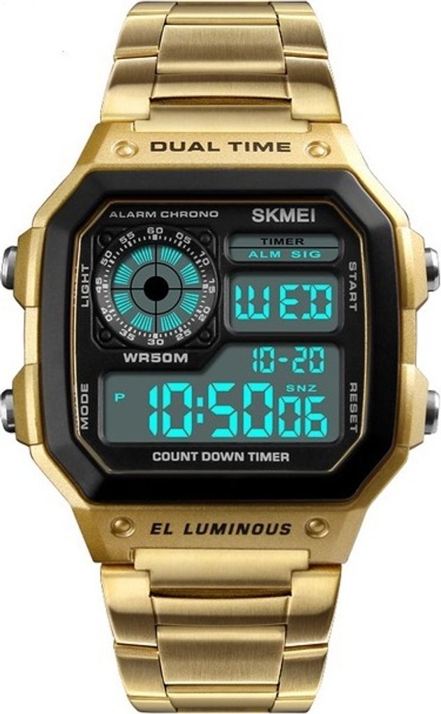 Marco Digitaluhr für Herren - Elegante Sportuhr in Golden KP6303