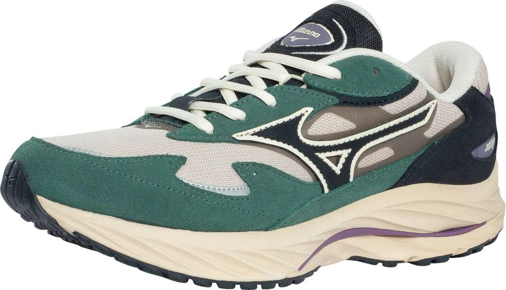 Mizuno Wave Rider Wildleder-Sneaker, Weiß 41 EU