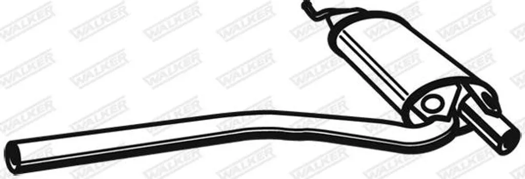Silencieux central WALKER 21485 en acier aluminisé pour Audi A4 8D02