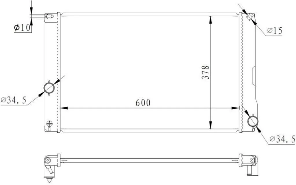 Radiateur de refroidissement moteur Toyota Auris E18 1.4 1.6 D-4D NRF