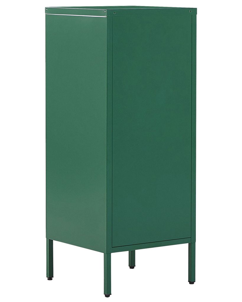 BELIANI Hoher Aktenschrank Grün Stahl 40x40x102 cm mit 2 Produktbild 