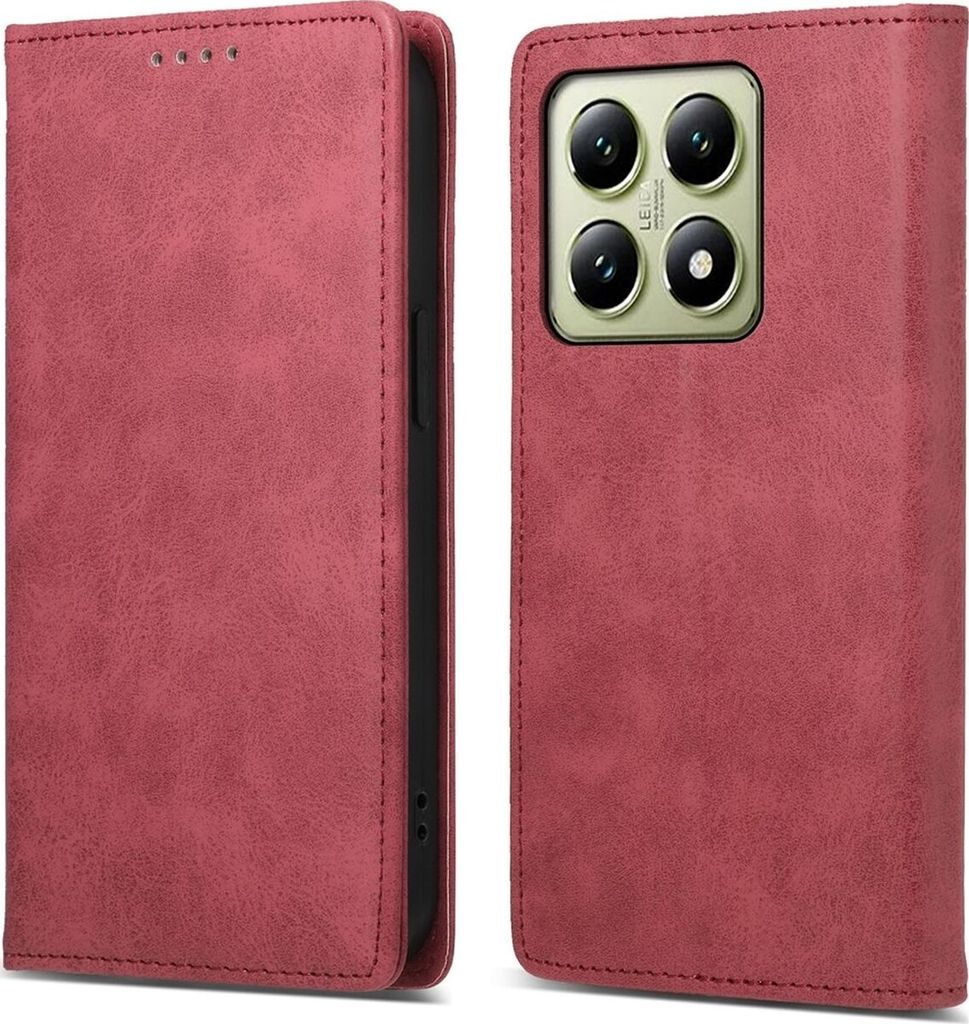 Mobigear Wallet Xiaomi 14T Hülle Klapphülle Geldbörse - Rot