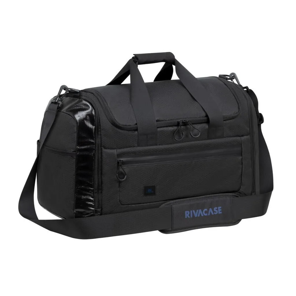 Borsa RivaCase 5331 Dijon: Eleganza Nera e Funzionalità 35L