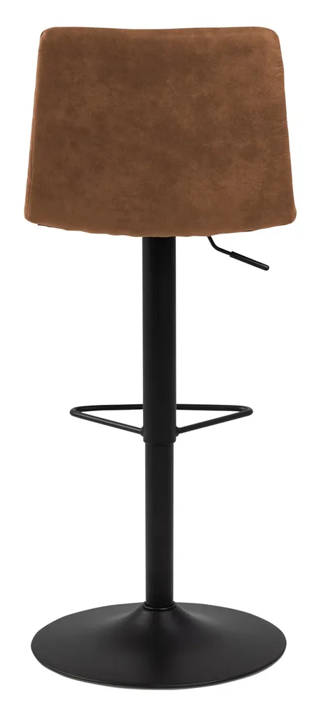 Tabouret de bar Kimmy marron avec pieds noirs, chaise de cuisine haute - 13