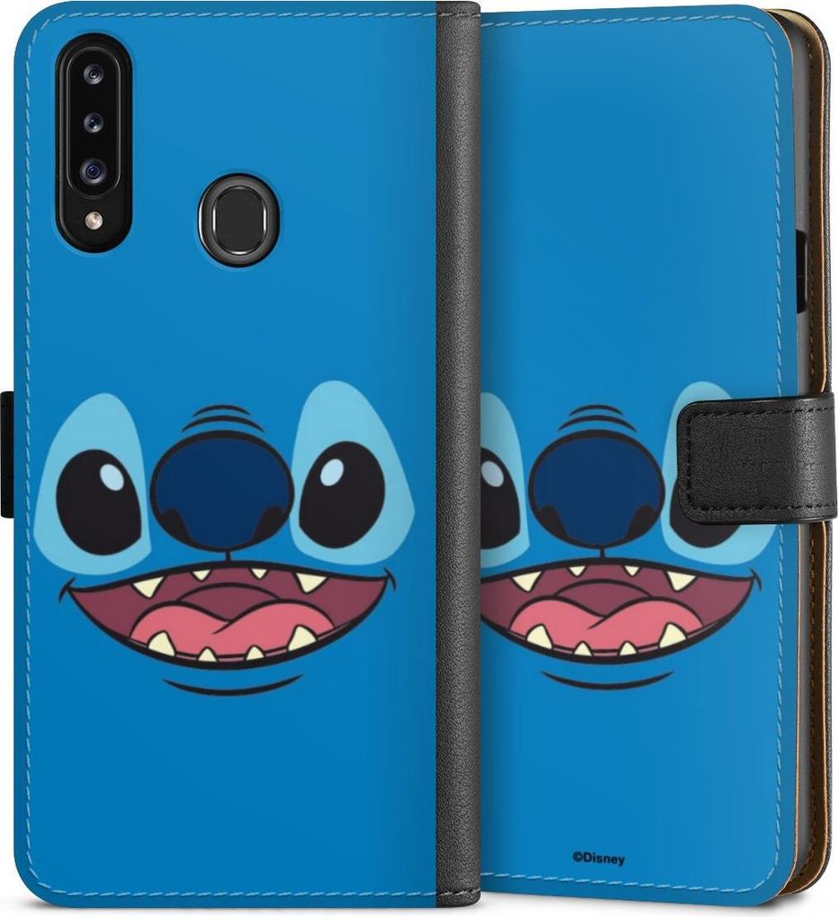 DeinDesign Klapphülle für Samsung Galaxy A20s Handytasche Lederhülle Tasche Disney Offizielles Lizenzprodukt Lilo & Stitch