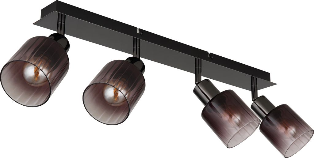 Globo Lighting|Strahler Metall schwarz-chrom, 4x E14