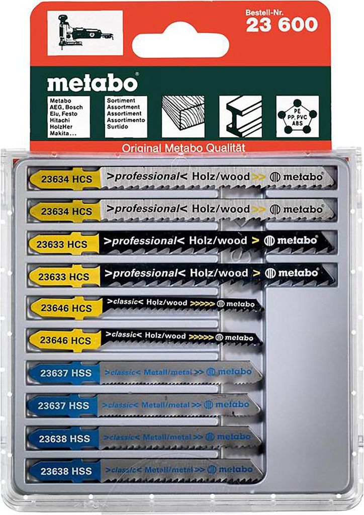 Metabo Stichsägeblattsortiment 3, 10-teilig Produktbild 