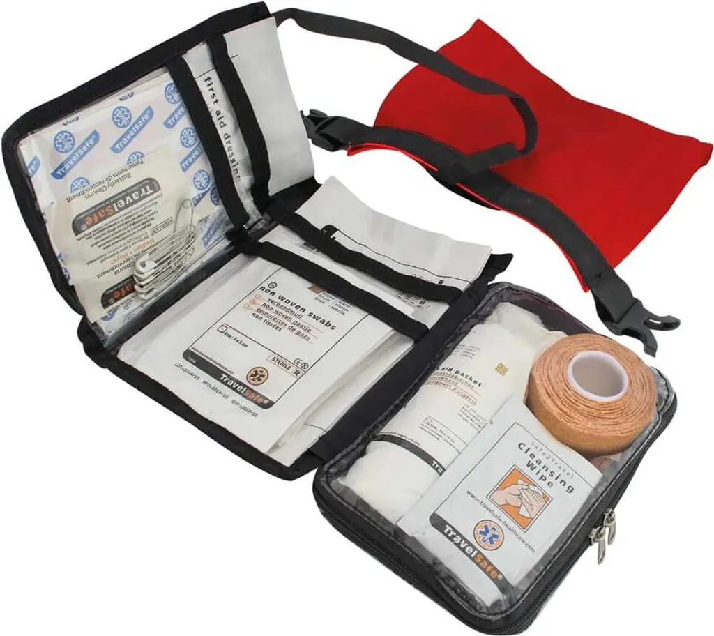 Travelsafe Globe Waterproof Rouge - Trousse de secours 43 pièces