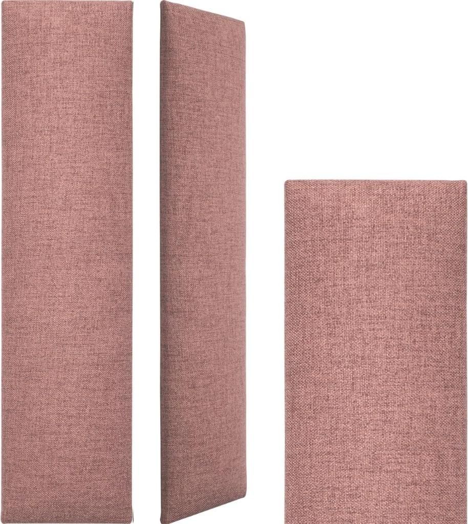 VOX SOFO Polsterpaneel Rechteckig 60x15 cm - Rosa Melange, Wandkissen gepolstert, Akustikpaneel, Kopfteil Bett, Wandgestaltung, Weich (1 Stück)