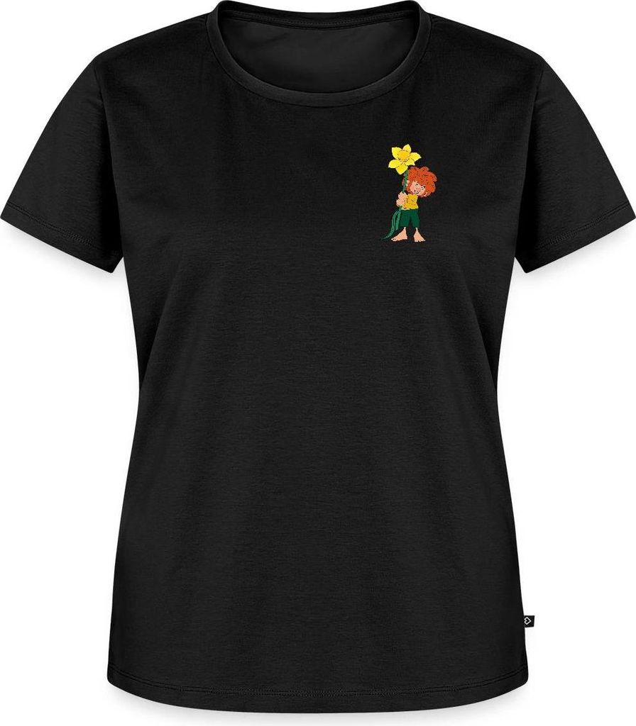 Spreadshirt Pumuckl Design Mit Gelber Blume Frauen Premium T-Shirt, 4XL, Schwarz