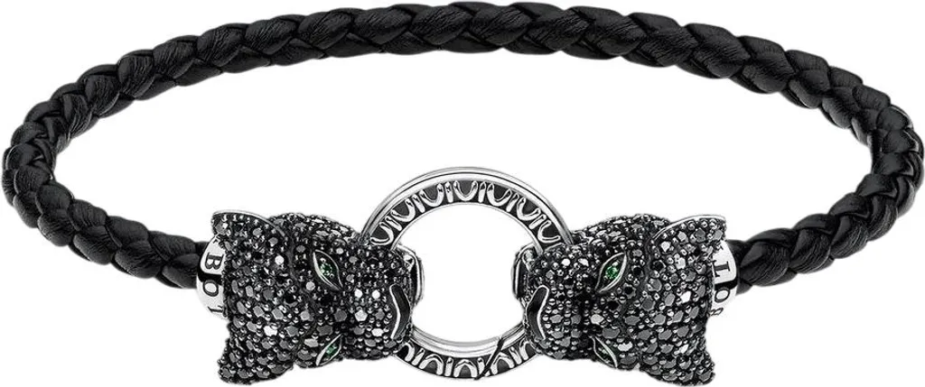 Thomas Sabo A1933-474-11-L19 Bracelet Uni Black Cat en Argent de 19cm