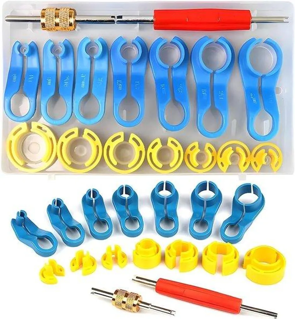 Kit 16 raccords rapides climatisation - Outils ABS haute résistance