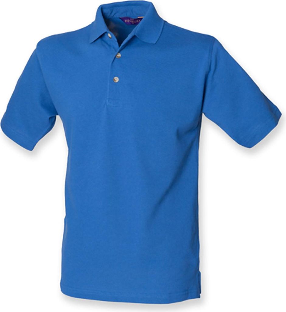 Henbury H100 | Herren Classic Baumwolle Piqué Polo Shirt - Farbe: Royal - Größe: XL