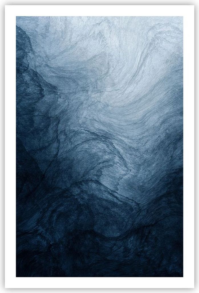Poster - Poster ohne Rahmen - Wasser Blau Farbe - 61x91,5 cm - Wand Bild - Wanddeko - Wandbilder - Kunstposter - Wandposter - Bilder - Kunstdruck -...