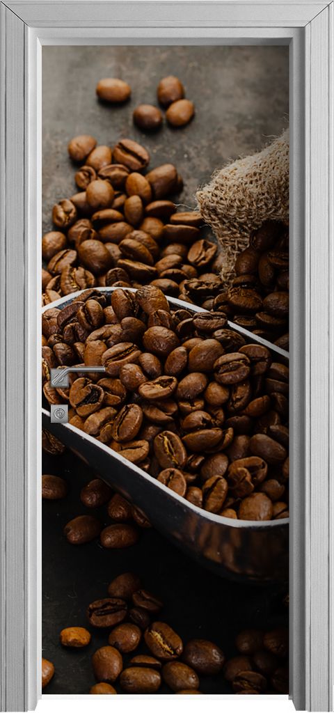 Tür Selbstklebende 80x210 cm Türfolie Türtapete Klebefolie - Tasse Kaffee