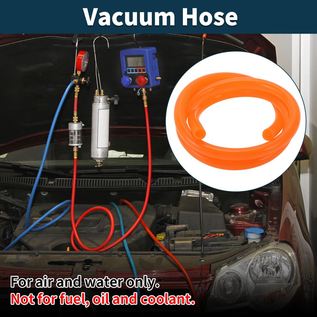Silicone Vakuumschlauch Automotive Vakuumleitung Orange 3FT 5/16" 12mm ID 2mm Dicke 1 Stück Hochtemperatur 130PSI Max Druck für Luft und Wasser