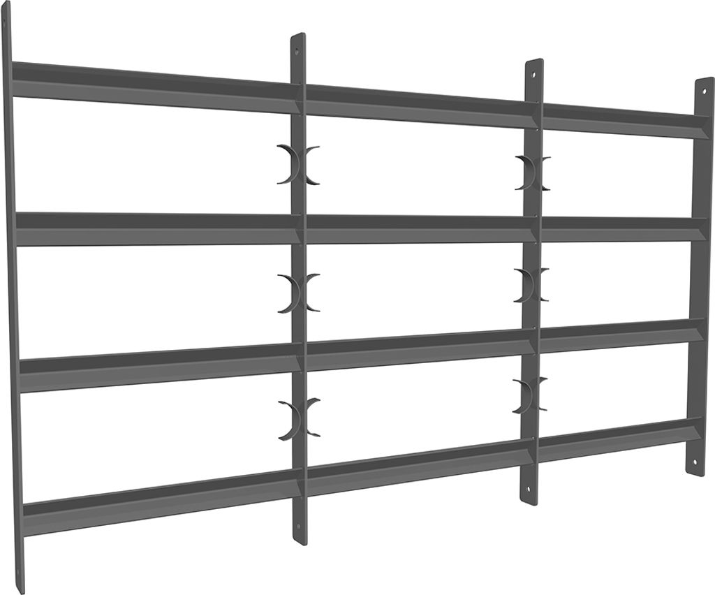 Sicherheitsgitter Balkongeländer Fensterschutz Stahl Geländer Silber 129,6x60cm