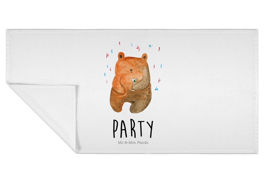 Mr. & Mrs. Panda Handtuch Bär Party - Weiß - Geschenk, Lustig, Geburtstag, Geburtstagsgeschenk, Frotteehandtuch, gesichtstuch, Feiern, Teddy, bau...