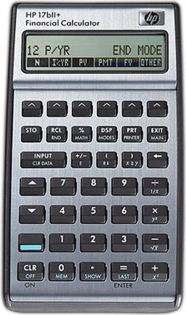 HP 17bII+ Finanzrechner anthrazit Produktbild 