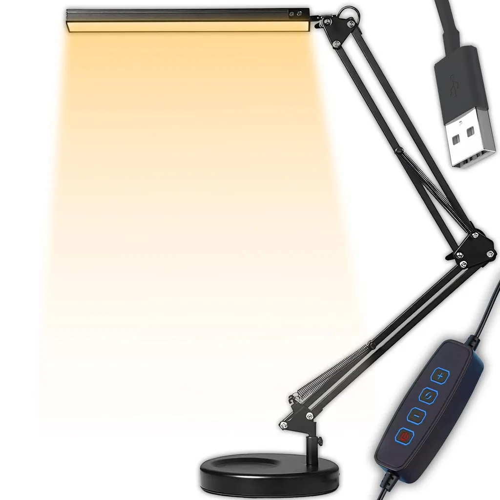 Lampe de bureau LED Retoo à intensité variable pour lecture et travail