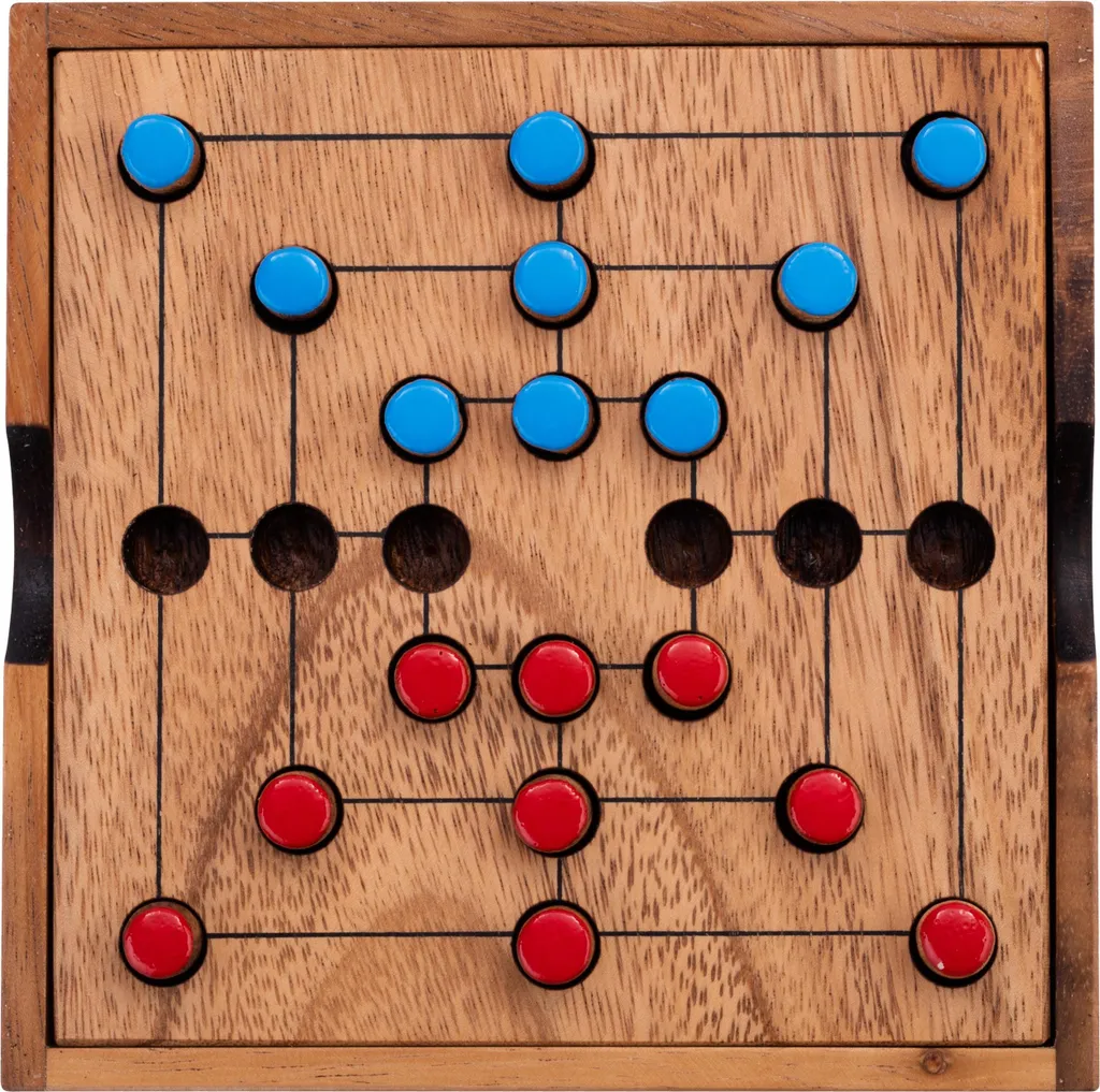 Nine Men Morris Bois : Le Jeu de Stratégie Compact contre l'Ennui