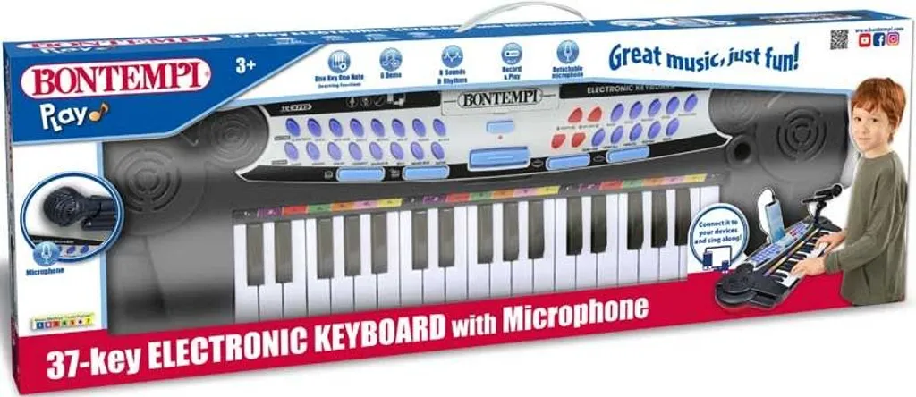 Jouet Musical Bontempi Clavier Électronique Éducatif avec Sons et Lumières