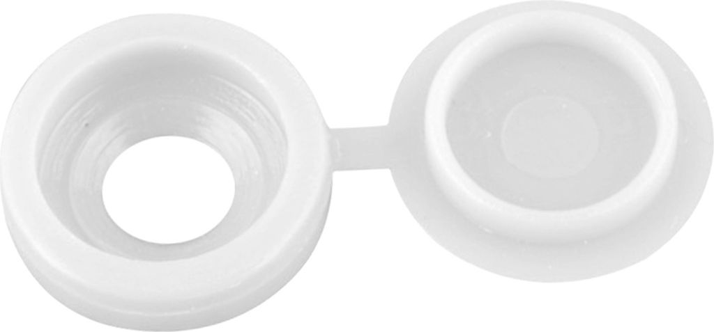 Schraubkappenabdeckungen aus Kunststoff, dekorativ, schützend, M5-Loch für selbstschneidende Schrauben, Möbel, Schrank, Weiß