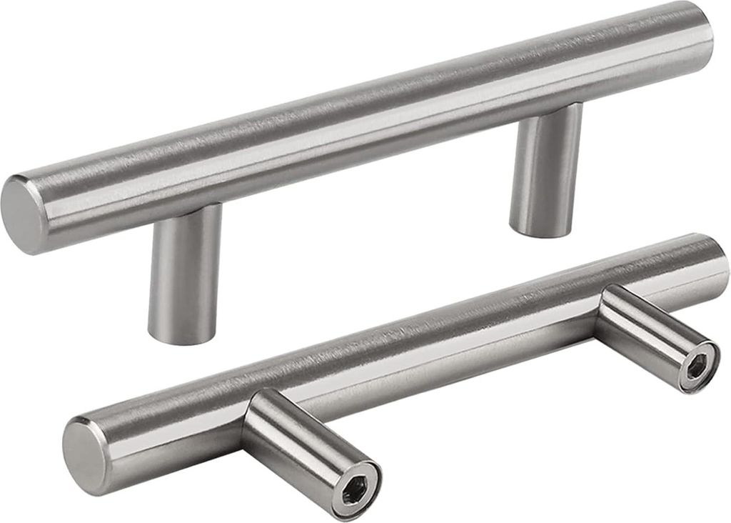 Stilvolle Edelstahl-Handgriffe Set von 10 für Küchen- und Möbelrenovierung