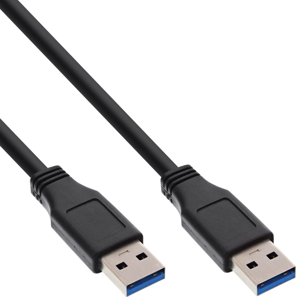 InLine USB 3.2 Gen.1 Kabel, A an A, schwarz, 1,5m