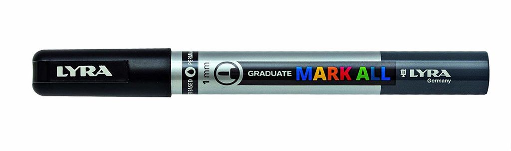 Lyra Graduate Mark All Permanent-Marker Feine/ runde Spitze Schwarz 1 Stück(e)
