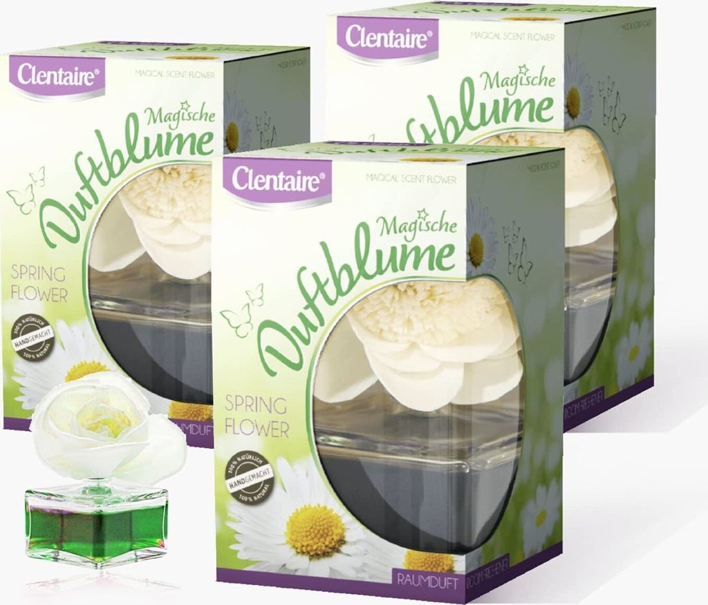CLENTAIRE 15 x 75ml Spring Flower Premium Raumduft Lufterfrischer wie im Hotel