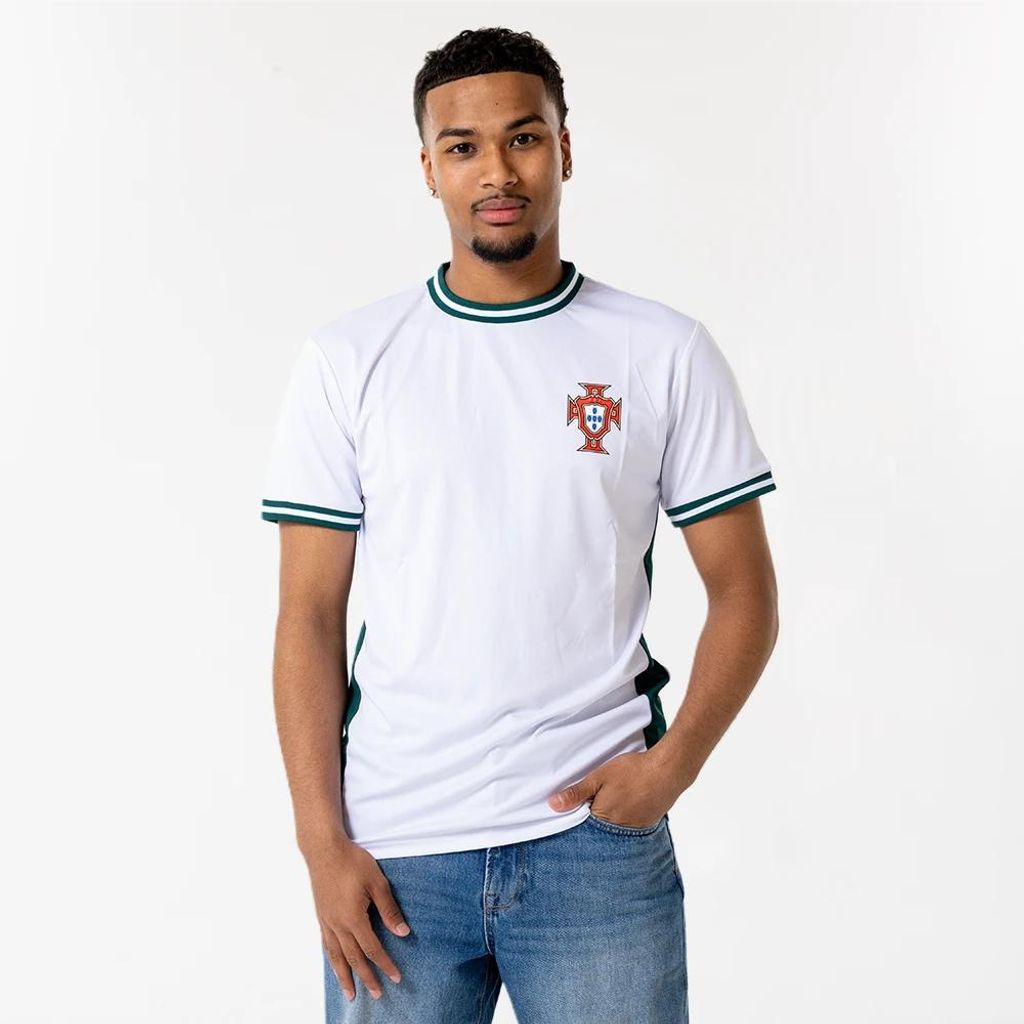 Portugal Fußballtrikot Herren - Größe S bis XXL - Weiß - Grün - FPF - Offizielle Fanartikel