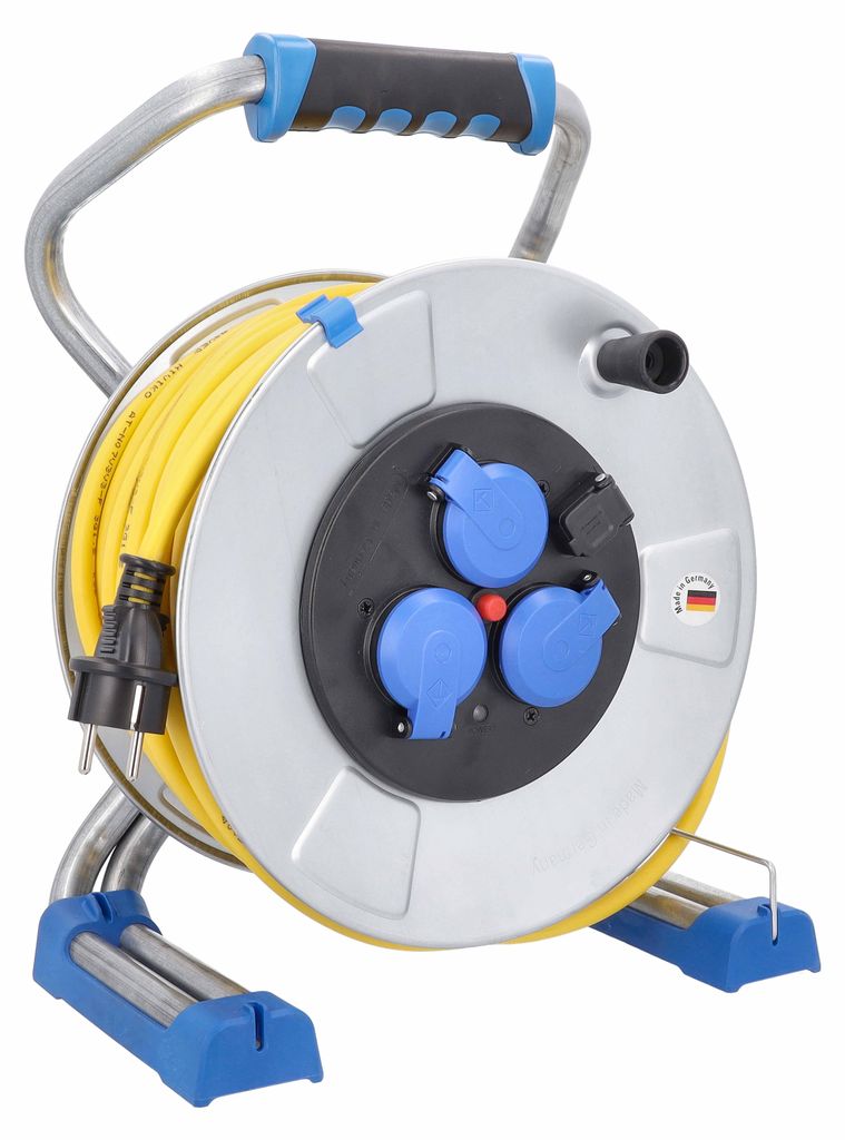 Xperts Kabeltrommel 40m Verlängerung AT-N07V3V3-F 3G1,5 3 Steckdosen 1x USB IP44