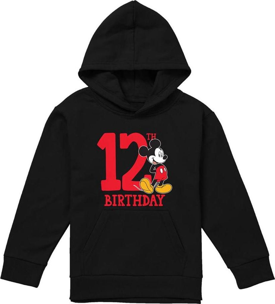 Disney - Kapuzenpullover für Kinder, 12er Geburstag TV22265 (128) (Schwarz)