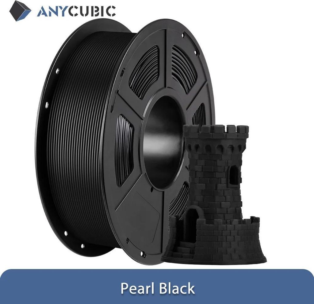 3D-Drucker Filament - PLA 1,75 mm - FDM-kompatibel - 20 kg Großpackung - Perlschwarz