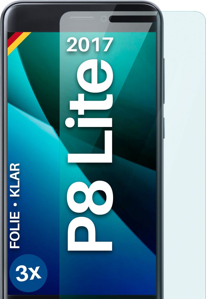 moex 3x Schutzfolie kompatibel mit Huawei P8 Lite 2015 - Displayschutzfolie dünn Folie, Klar