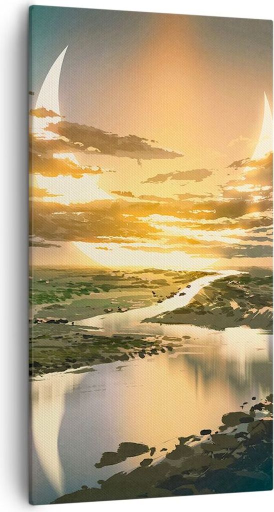 Bild auf Leinwand - Leinwandbild - natur natur - 55x100cm - Wand Bild - Wanddeko - Wandbilder - Leinwanddruck - Bilder - Kunstdruck - Wanddekoratio...