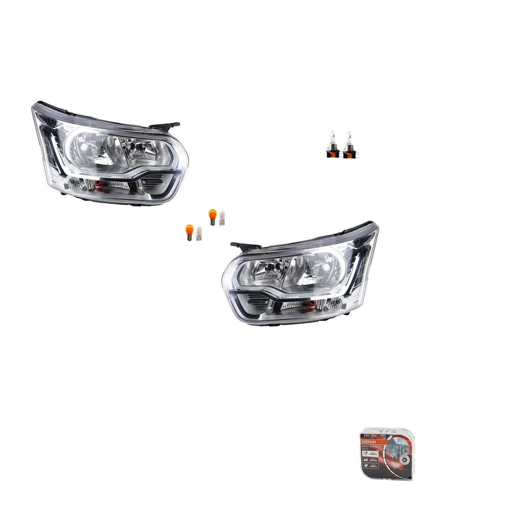 Johns, Scheinwerfer + Osram Night Breaker Laser passend für Ford Transit H15 Set Li. Re 1830357 1815696 1817487 1819826 1865207 1865209 1877027 BK...