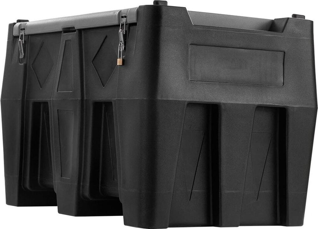 Tragbarer Dieseltank 128 Gallonen Dieseltank mit 12-V-Förderpumpe 10 GPM Schwarz