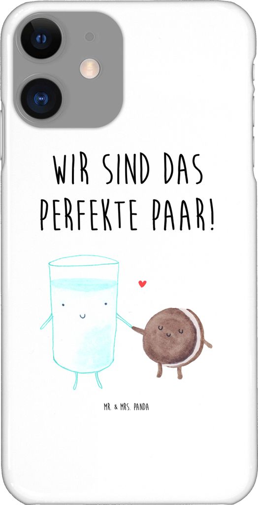 Mr. & Mrs. Panda Iphone 11 Handyhülle Milch Keks - Weiß - Geschenk, Cover, Cookie, Handy Schutzhülle, Kekse, Gute Laune, Hülle, Romantisch, Pro...