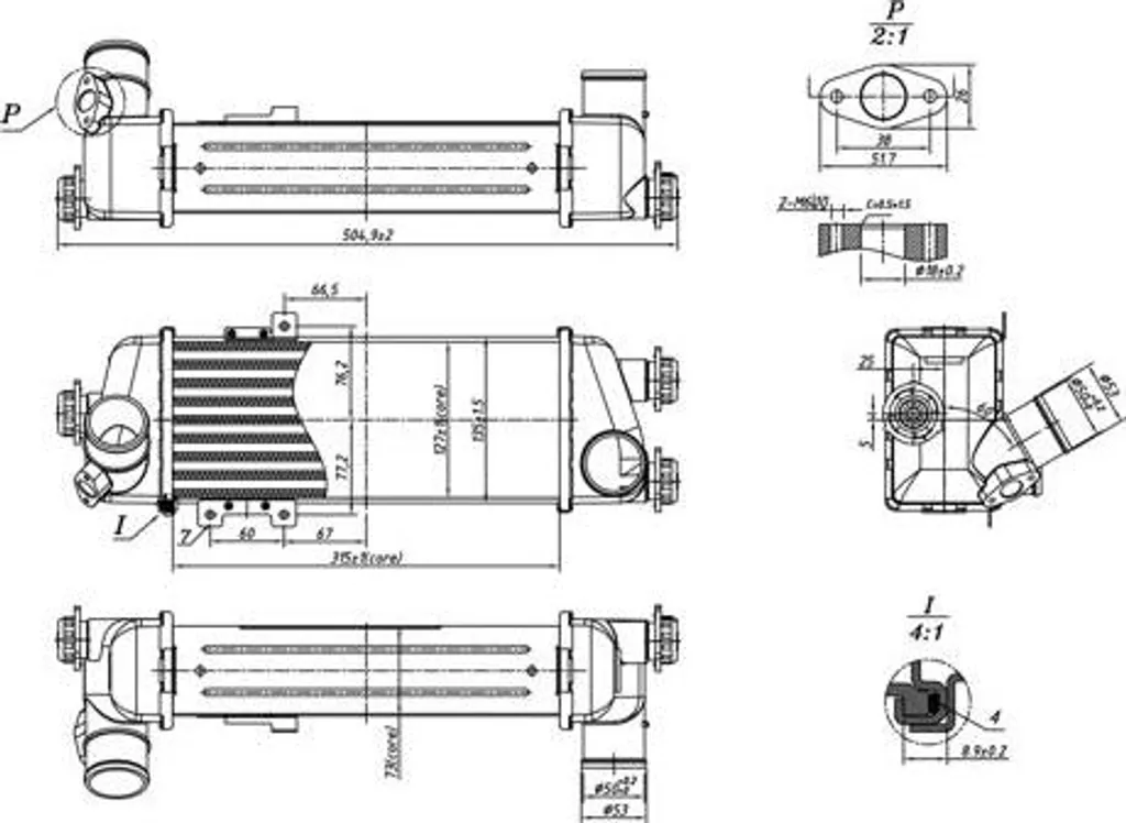 Intercooler HART 619 307 pour i30 - Refroidisseur Turbo OE 282712A600