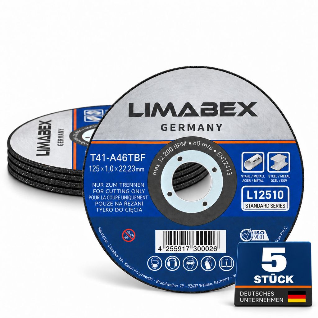 Trennscheiben 125 x 1.0 mm Metall Stahl Edelstahl INOX Produktbild 